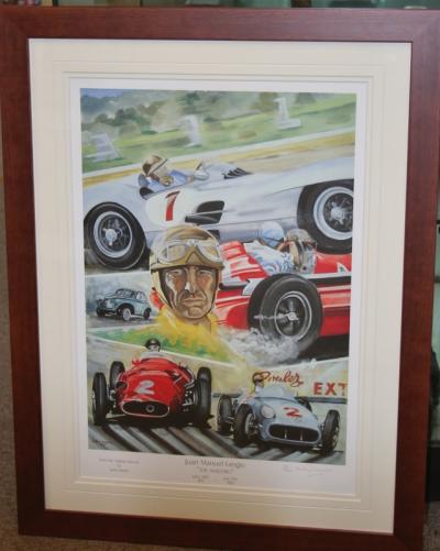 Andy Danks "Fangio" signed print